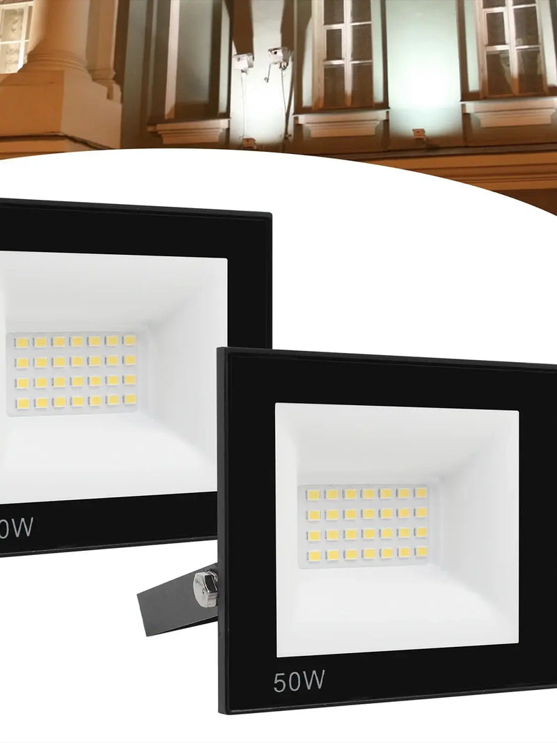 Kit 2 Refletores LED 50W Holofote Bivolt IP66: Iluminação Potente e Durável para Qualquer Ambiente