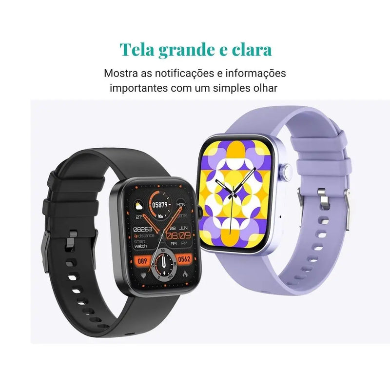 Smartwatch Colmi P71 para Homens e Mulheres - Chamada por Voz, Monitoramento de Saúde, Notificação Inteligente e à Prova d'Água