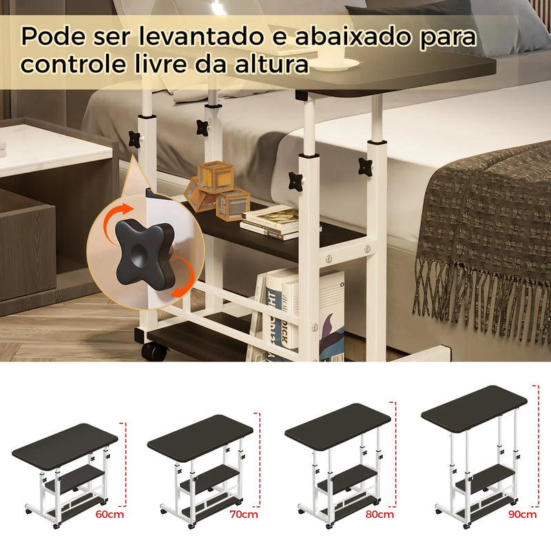 Mesa Dobrável Ajustável: Uma Solução Multifuncional para Cabeceira e Notebook com Ajuste de Altura