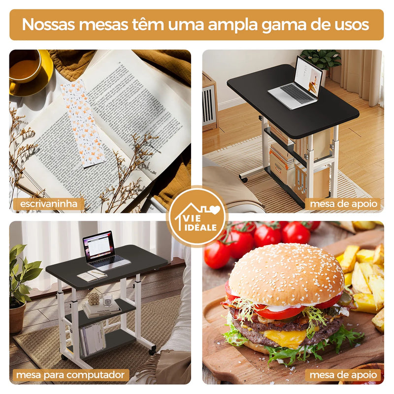 Mesa Dobrável Ajustável: Uma Solução Multifuncional para Cabeceira e Notebook com Ajuste de Altura