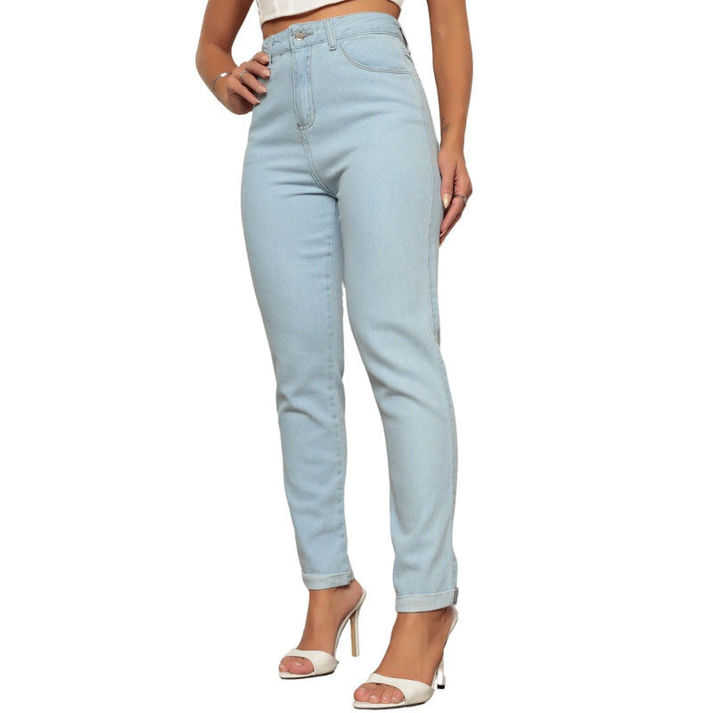 Calça Jeans Mom Cintura Alta Feminina