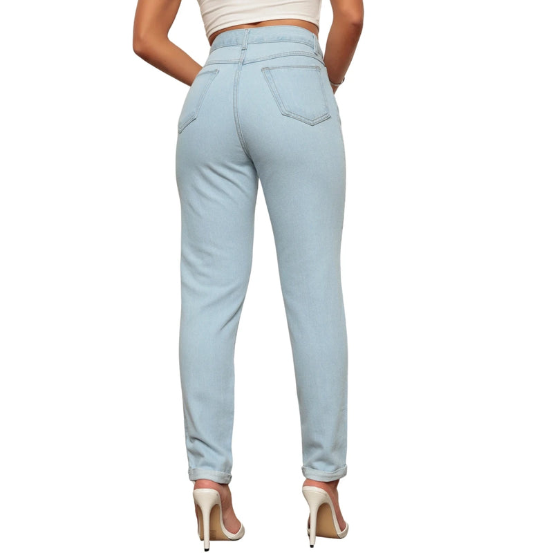 Calça Jeans Mom Cintura Alta Feminina