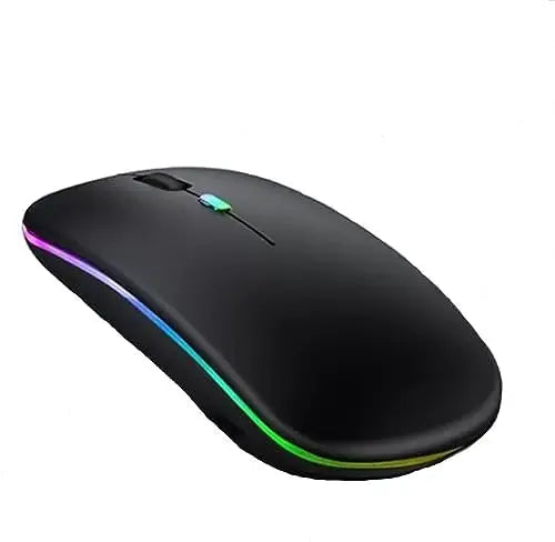 Mouse Sem Fio Recarregável Wireles Optico Led Rgb Ergonômico