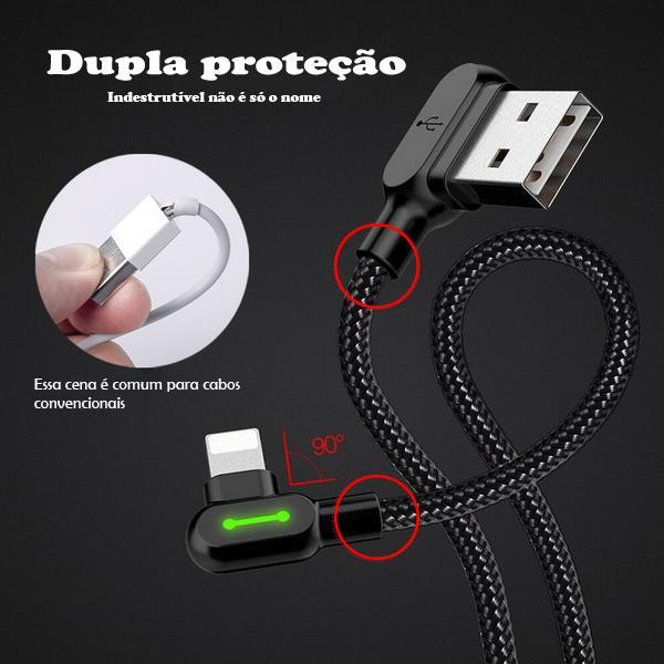 Carregador para iPhone - USB C - Micro-USB | Cabo Titã™ - LPresentes