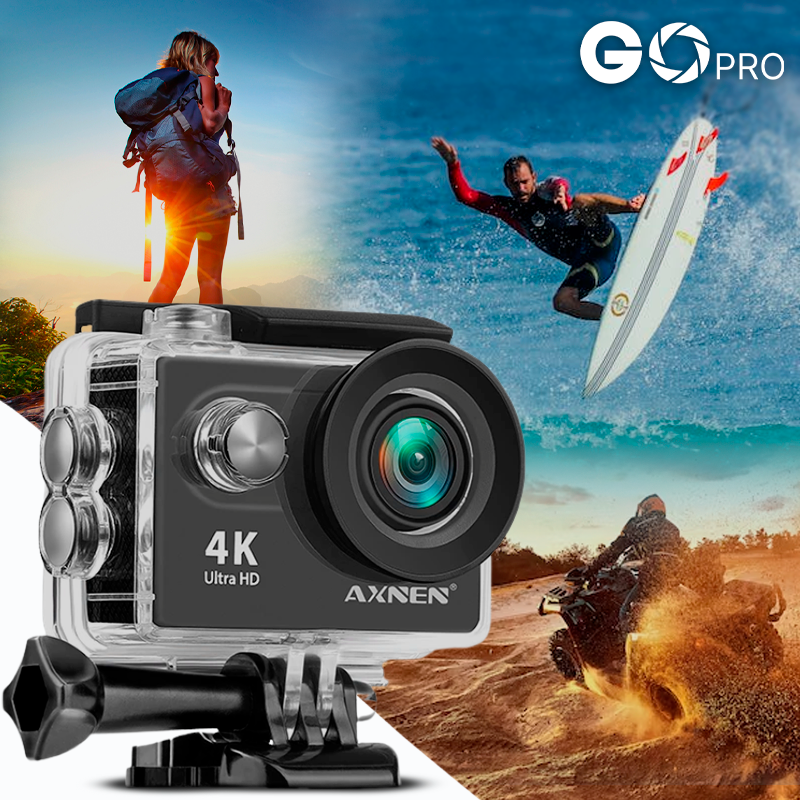 Câmera de Ação Profissional Portátil 4K Ultra HD 60FPS - Estilo Go Pro - LPresentes