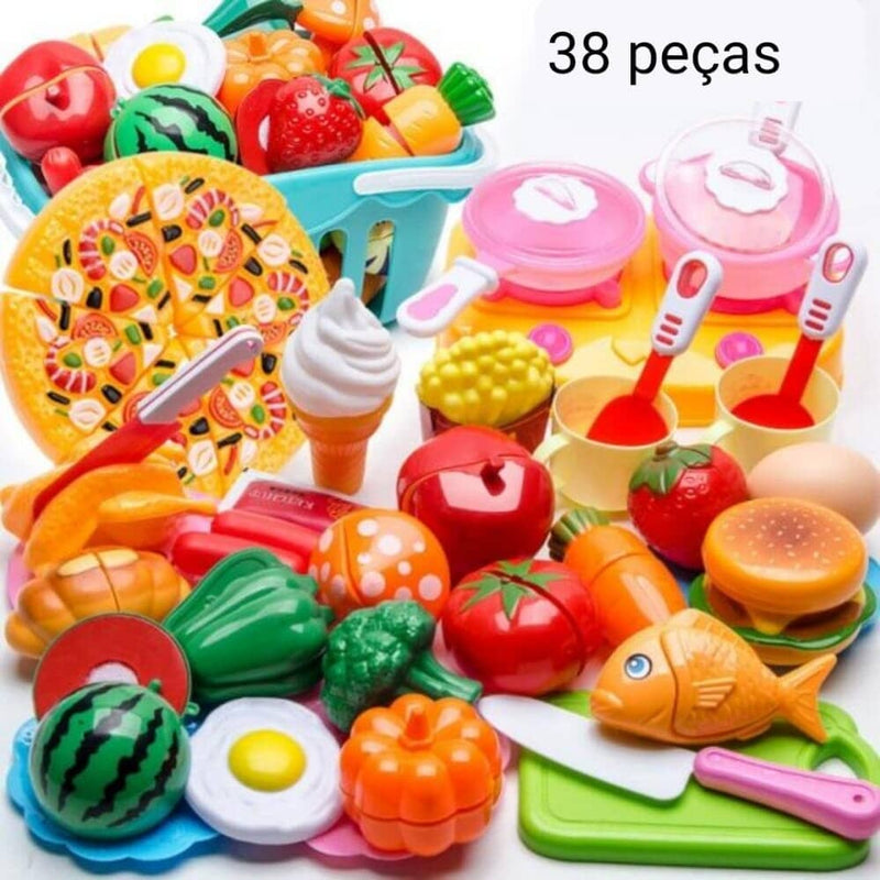 Conjunto de Comidas - Brinquedo de comidinhas divertidas para sua criança - LPresentes