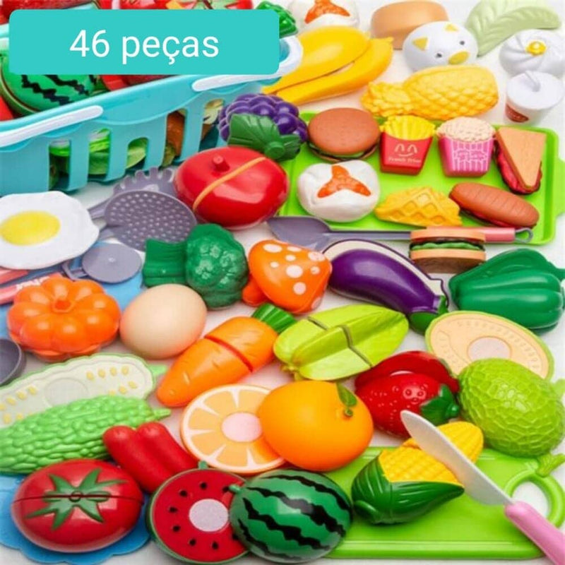 Conjunto de Comidas - Brinquedo de comidinhas divertidas para sua criança - LPresentes