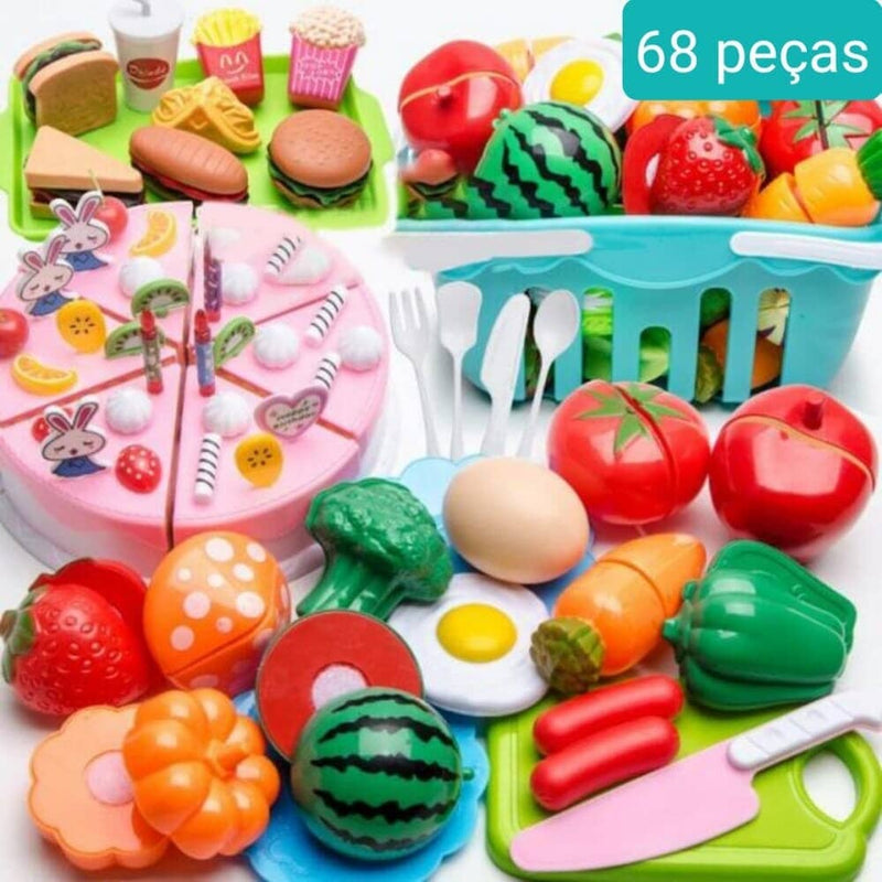 Conjunto de Comidas - Brinquedo de comidinhas divertidas para sua criança - LPresentes